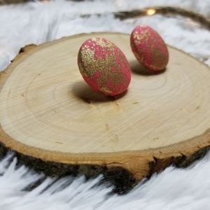 Custom button earrings